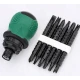 Set surubelnita CRV cu biti 13 in 1 Otel Verde/Negru