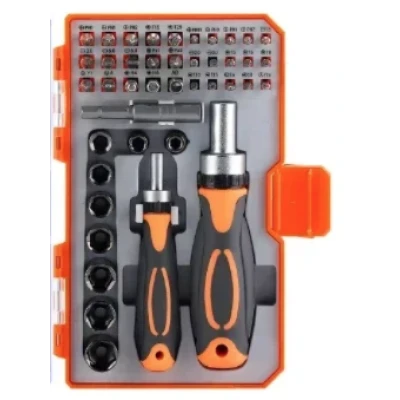 Set surubelnite cu clichet Andowl 42 in 1 Q GJ001 Portocaliu/Negru