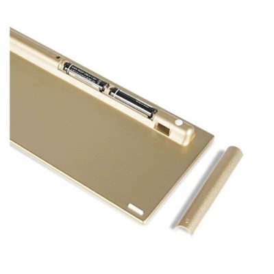 Set Tastatura si Mouse wireless design compact si elegant culoare Gold Andowl  Q K3940