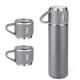 Set termos din inox cu 3 cesti 500ml sticla termoizolanta pentru bauturi fierbinti si reci GRI