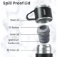 Set termos din inox cu 3 cesti 500ml sticla termoizolanta pentru bauturi fierbinti si reci NEGRU