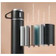 Set termos din inox cu 3 cesti 500ml sticla termoizolanta pentru bauturi fierbinti si reci NEGRU