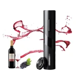 Set tirbuson electric si accesoriu taiere sigiliu NEGRU