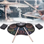 Set Tobe electronice digitale din Silicon cu pedale de picior 9 USB 9 Paduri de tobe colorate
