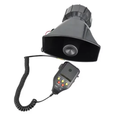Sirena auto 5 melodii ES 500 cu microfon si functie de inregistrare 12V 100W