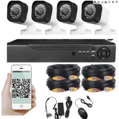 Sistem de supraveghere cu 8 camere exterior 1080P Kit AHD compresie video H.265