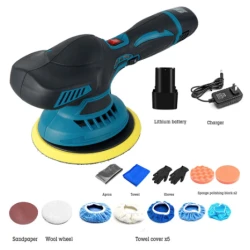 Slefuitor de masina fara fir 12V baterie cu litiu 6 viteze