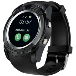 Smartwatch V8 HandsFree Bluetooth 3.0 Micro SIM Android Camera 1.3MP Negru