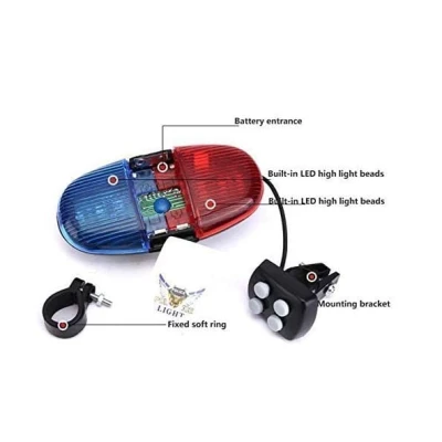 Sonerie electronica pentru bicicleta 4 moduri de sunet iluminare LED material durabil