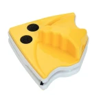 Stergator magnetic geamuri ABS / Bumbac 16 x 13.5 cm Galben / Alb