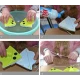 Stergator magnetic geamuri ABS / Bumbac 16 x 13.5 cm Galben / Alb