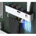 Sterilizator UV cu suport pentru periuță de dinți/Dozator de pastă