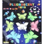 Stickere fosforoscente 8 Fluturi Multicolori