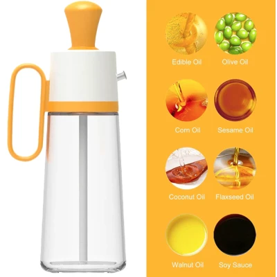 Sticla cu picurator pentru ulei otet si sosuri 550 ml alb-galben