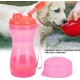 Sticla portabila de apa pentru animale de companie 2 in 1