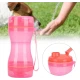 Sticla portabila de apa pentru animale de companie 2 in 1