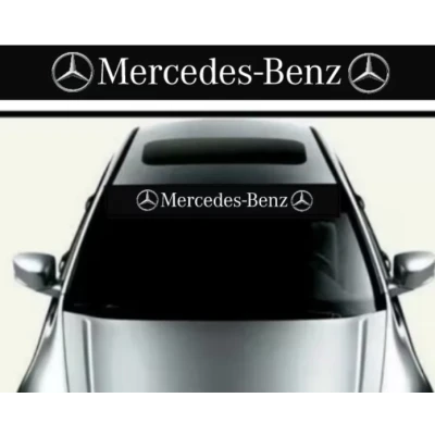 Stiker parasolar auto sau haion/parbriz  MERCEDES 125 X 15 cm