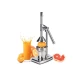 Storcator manual pentru fructe tip presa din inox cu recipient si strecuratoare inclusa argintiu