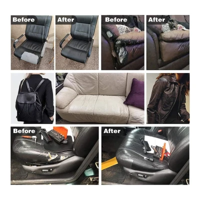 Sul autoadeziv din piele ecologica (imitatie piele) 75 CM x 250 CM GRI inchis cu textura