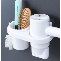 Suport auto adeziv de perete Q T150 pentru uscator de par si accesorii Culoare