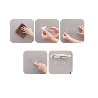 Suport auto adeziv de perete Q T150 pentru uscator de par si accesorii Culoare