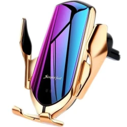 Suport auto cu incarcator wireless si senzor inteligent R1 USB