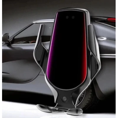 Suport Auto NEGRU R1 Senzor Incarcare Fast Charge Wireless