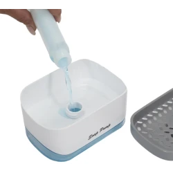 Suport burete vase cu rezervor sapun integrat 300 ml