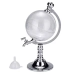 Suport cu dozator sub forma de glob pentru bauturi si lichide design practic capacitate 1.5L
