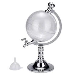Suport cu dozator sub forma de glob pentru bauturi si lichide design practic capacitate 1.5L