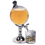 Suport cu dozator sub forma de glob pentru bauturi si lichide design practic capacitate 1.5L
