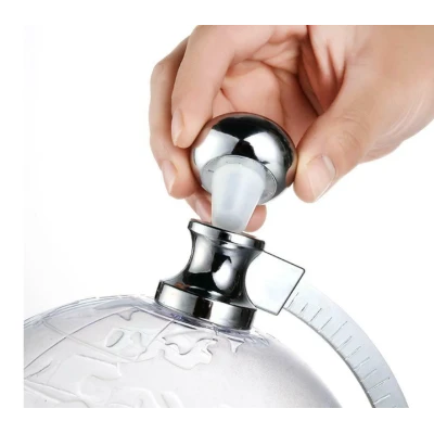 Suport cu dozator sub forma de glob pentru bauturi si lichide design practic capacitate 1.5L
