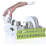 Suport de vase pliabil verde cu alb
