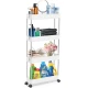 Suport depozitare cu 4 rafturi tip carucior modular pentru baie sau bucatarie