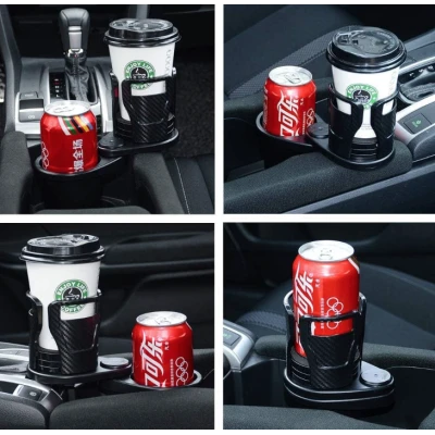 Suport dublu pentru pahare pentru masina 2 in 1