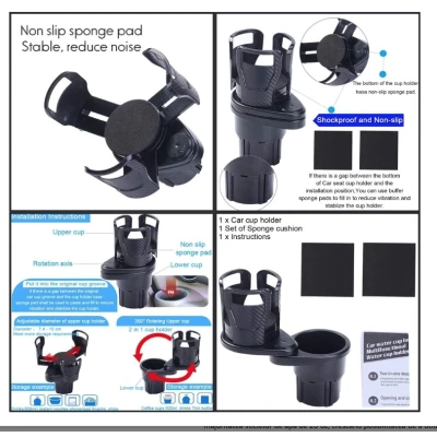 Suport dublu pentru pahare pentru masina 2 in 1