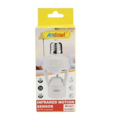 Suport dulie E27 cod Q H201 cu senzor de miscare IR
