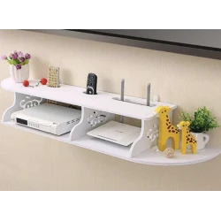 Suport elegant pentru router si alte dispozitive sau obiecte de decor 100x23cm alb