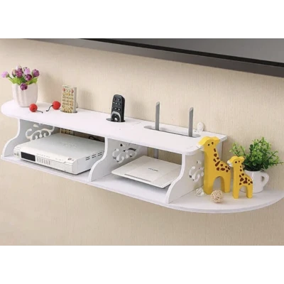 Suport elegant pentru router si alte dispozitive sau obiecte de decor 100x23cm alb