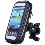 Suport husa telefon mobil LX 01 pentru bicicleta si motocicleta rezistent apa si socuri  touchscreen rotativ negru