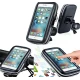 Suport husa telefon mobil LX 01 pentru bicicleta si motocicleta rezistent apa si socuri  touchscreen rotativ negru