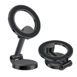 Suport magnetic auto rotativ la 360 grade cu baza rotunda pliabil 