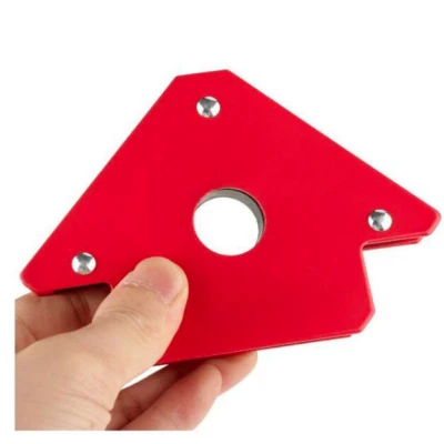 Suport magnetic pentru sudură în unghi, roșu, 3”