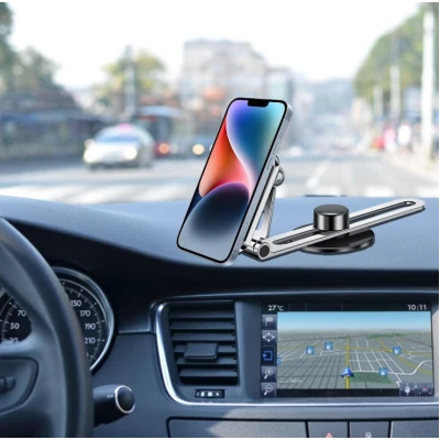 Suport magnetic si reglabil auto pentru telefon cu prindere pe bord F52