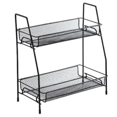 Suport organizator din metal cu 2 etajere AMIGOLD