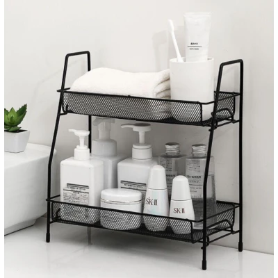 Suport organizator din metal cu 2 etajere AMIGOLD