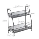 Suport organizator din metal cu 2 etajere AMIGOLD