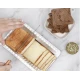 Suport pentru paine cu tavita si ghid de feliere cu latime reglabila