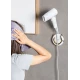 Suport pentru uscator de par cu unghi reglabil cu rotatie de 360 de grade Alb