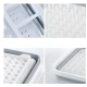 Suport pliabil pentru vase cu scurgator din silicon ALB/GRI